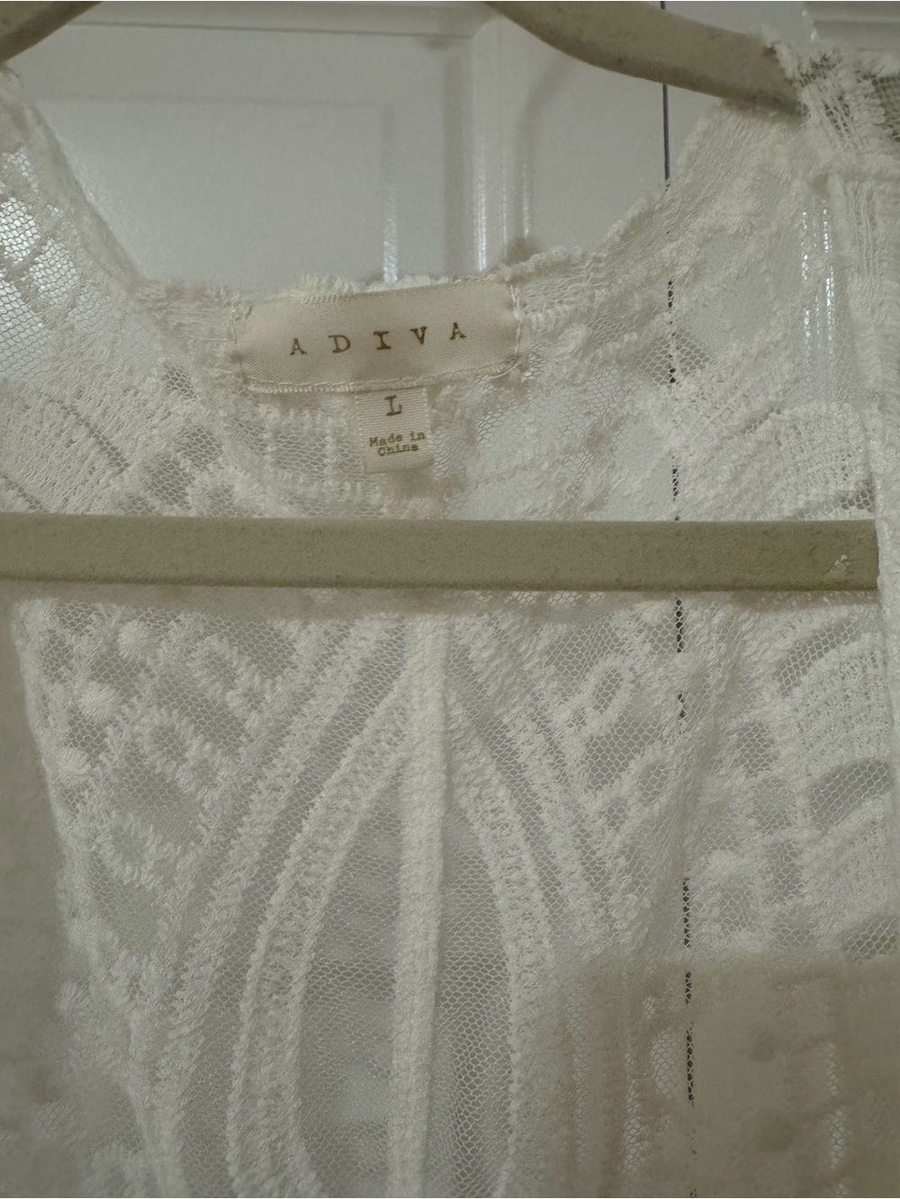 Adiva Ivory Lace Swim Coverup
